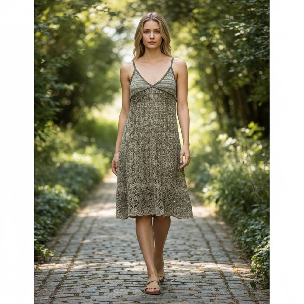 DKNY JEANS Women’s Medium Green Knit Dress 🌟